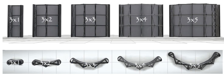 pop up stand sizes dimensions elevation